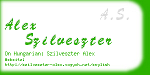 alex szilveszter business card